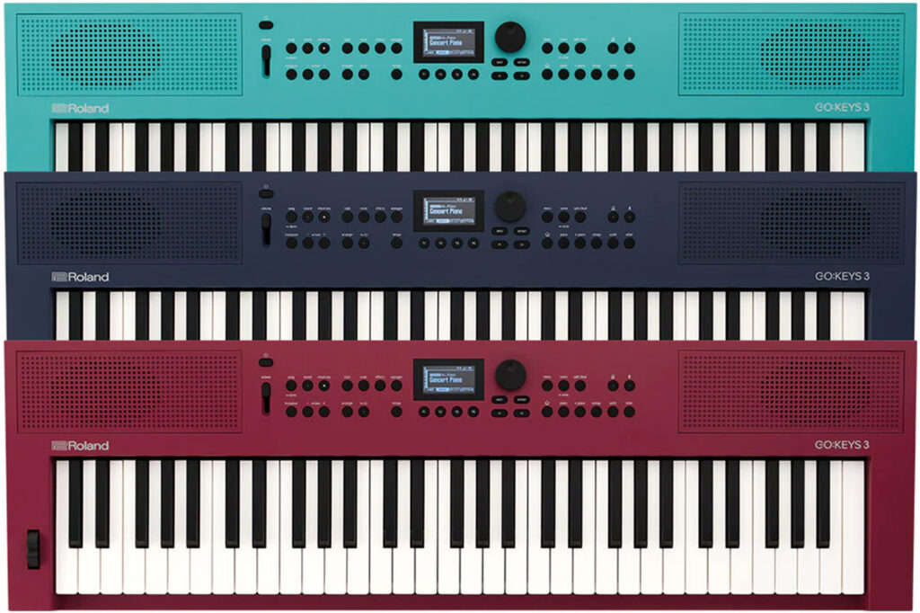 The colourful Roland GO:KEYS 3 is based around the ZENCore sound engine for a broad variety of contemporary and classic sounds