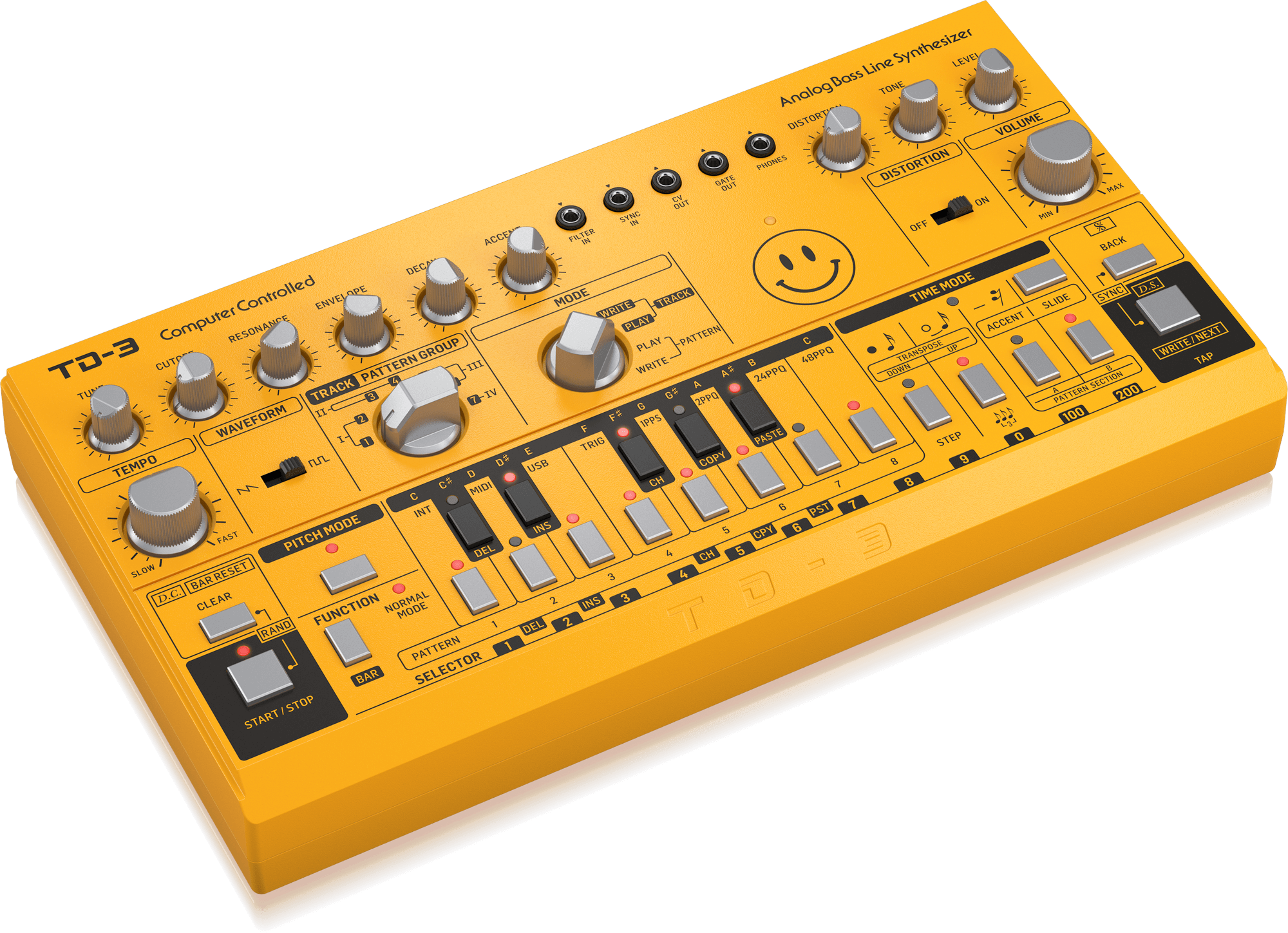 Limited edition Acid yellow Behringer TD-3