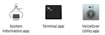 The terminal app on Mac OS