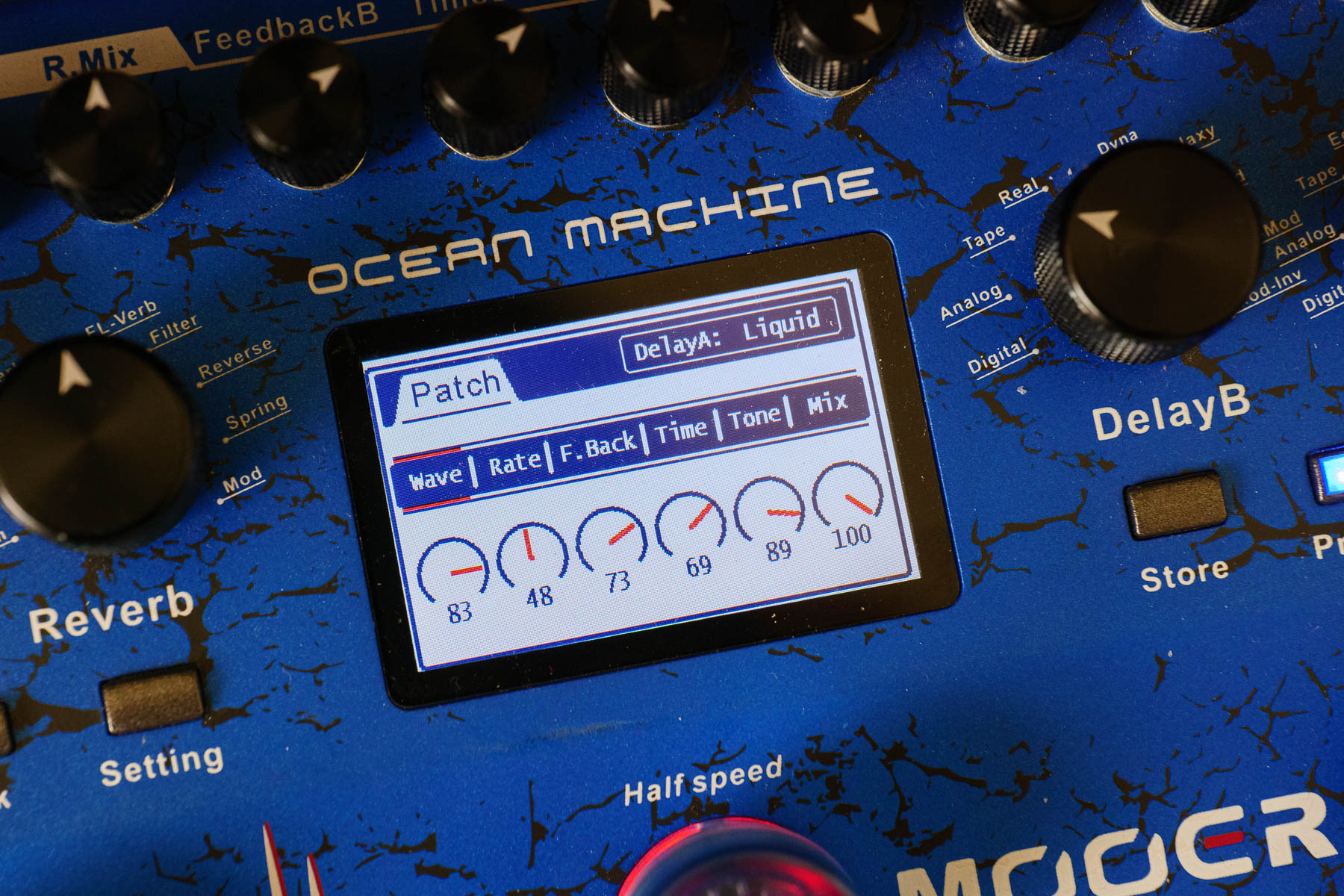 Wave and Rate parameters on Ocean Machine's Liquid delay