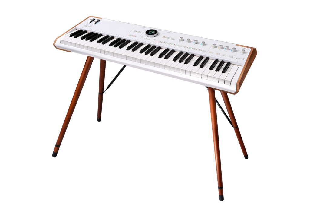 Arturia offers optional wooden legs of a similar detachable, portable design to those of the Nord Stage range.