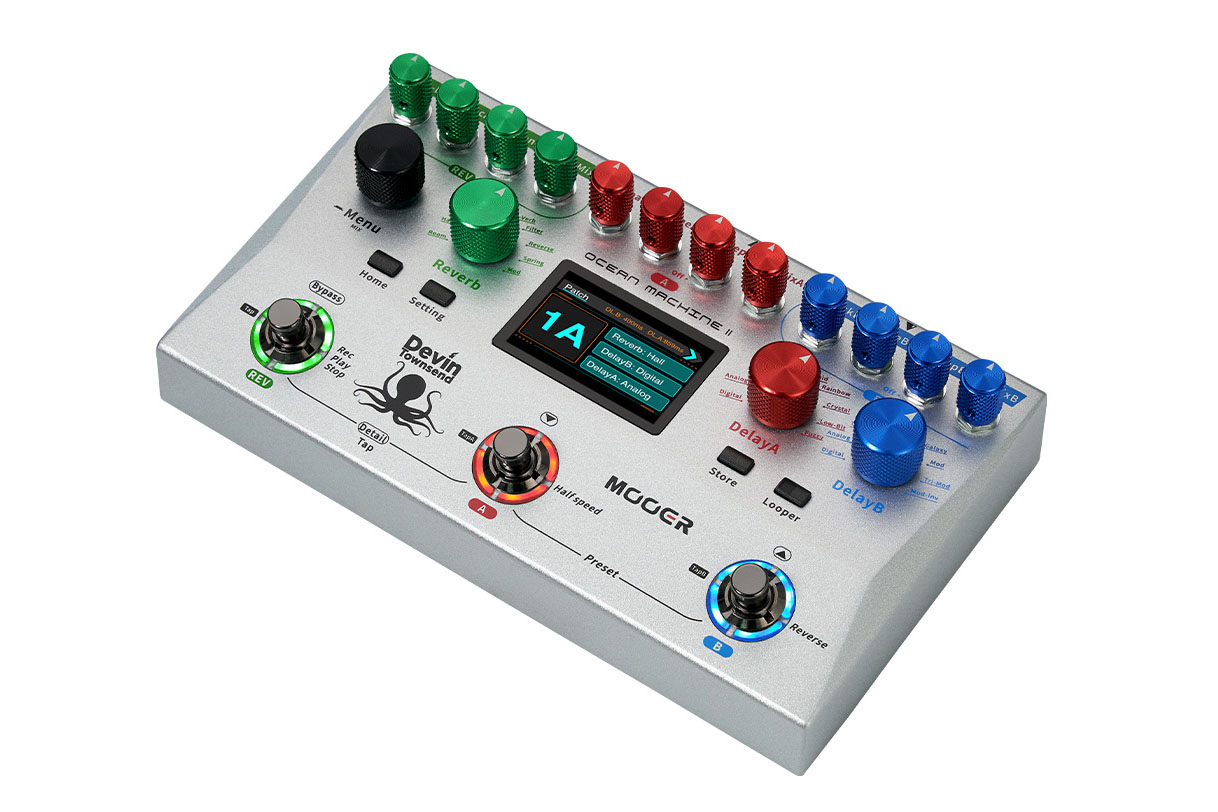 The Mooer Ocean Machine II showing preset selection