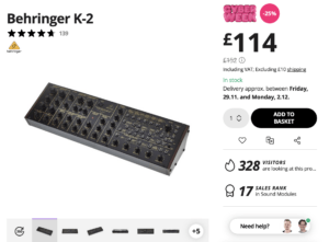 Amazing discounts make the Behringer K-2 a bargain